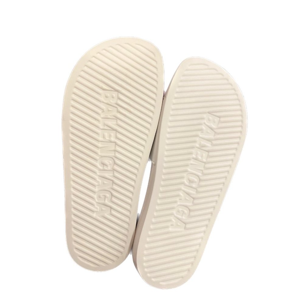 Balenciaga Cities Paris White Pool Slide Sandals Sz 9 - Picture 4 of 7